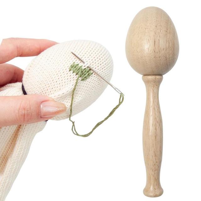 Darning Egg Kit Darning For Socks Wood Darning Egg Wooden Darning Supplies  Kit Easy Grip Mending Kit With Curved Handle supplies - AliExpress